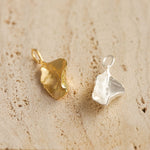 Detailed view of leaf necklace
