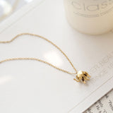 Elephant pendant necklace showing chain detail