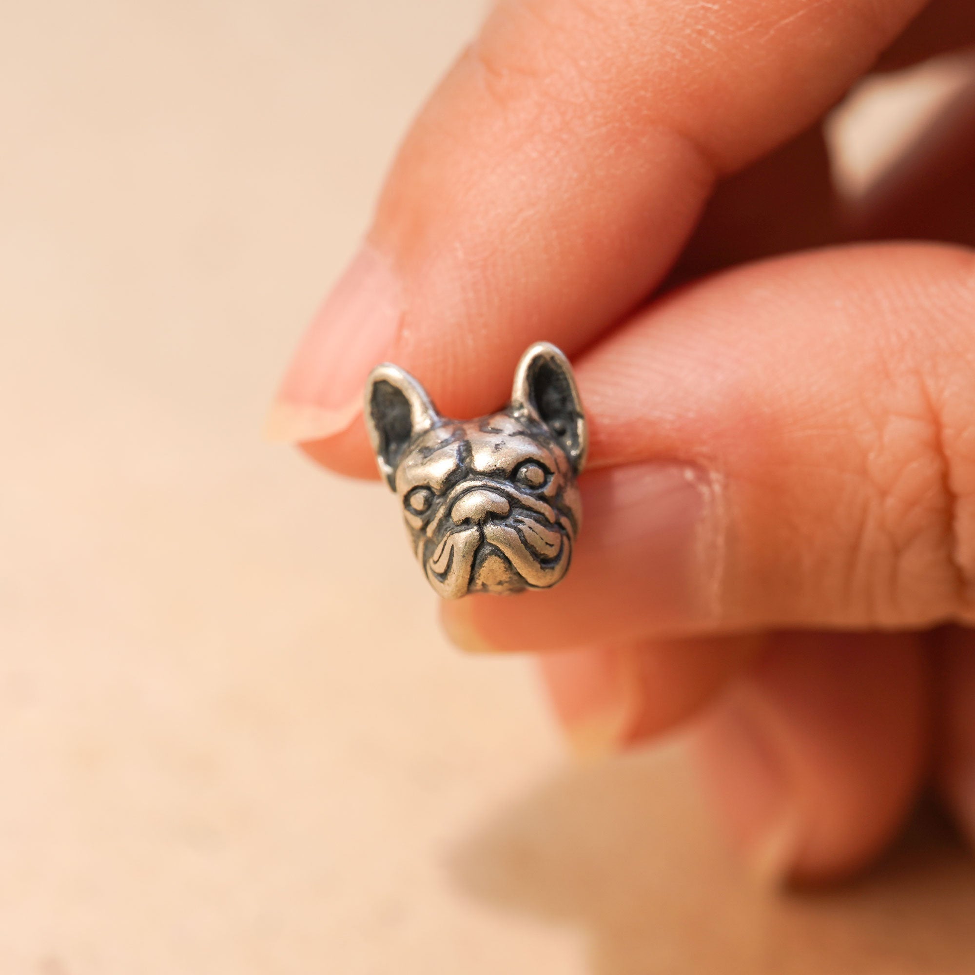 French bulldog studs with dog inspired design