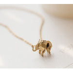 Gold plated elephant necklace product view