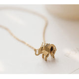 Gold plated elephant necklace product view