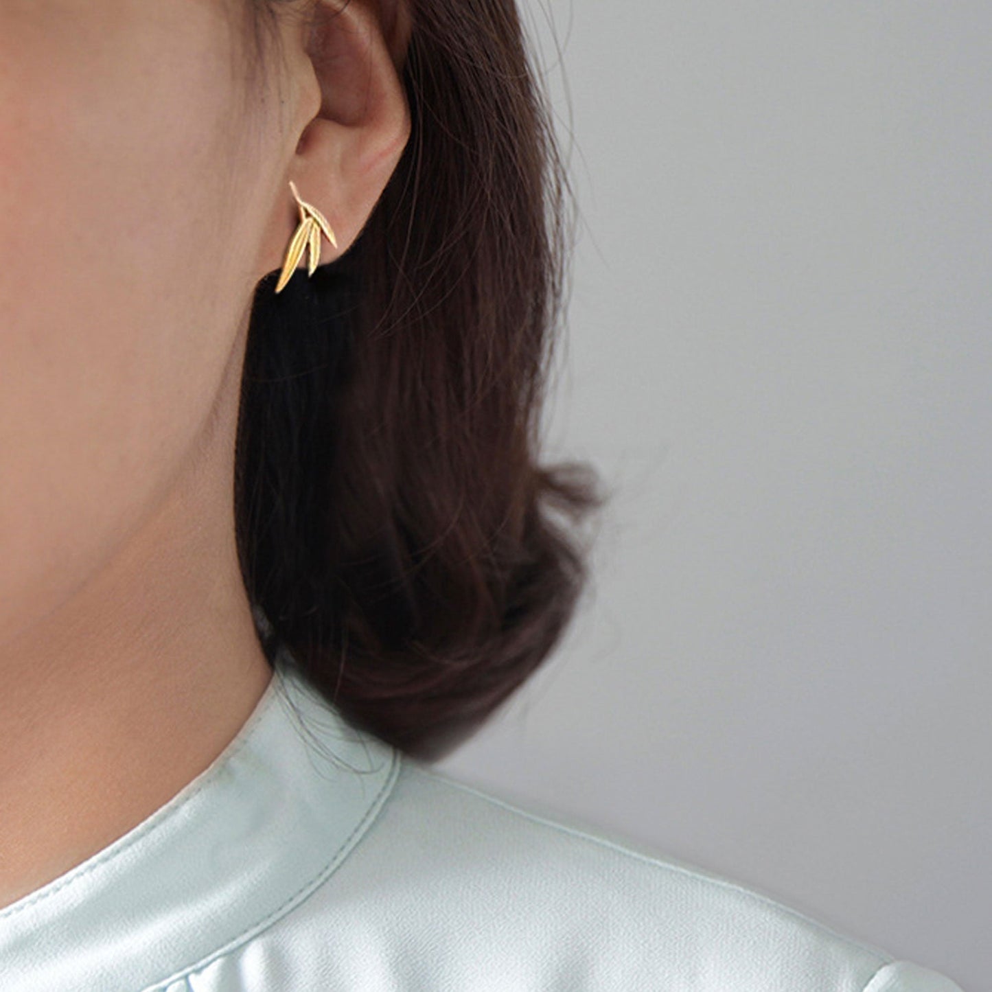 BAMBOO LEAF EARRING