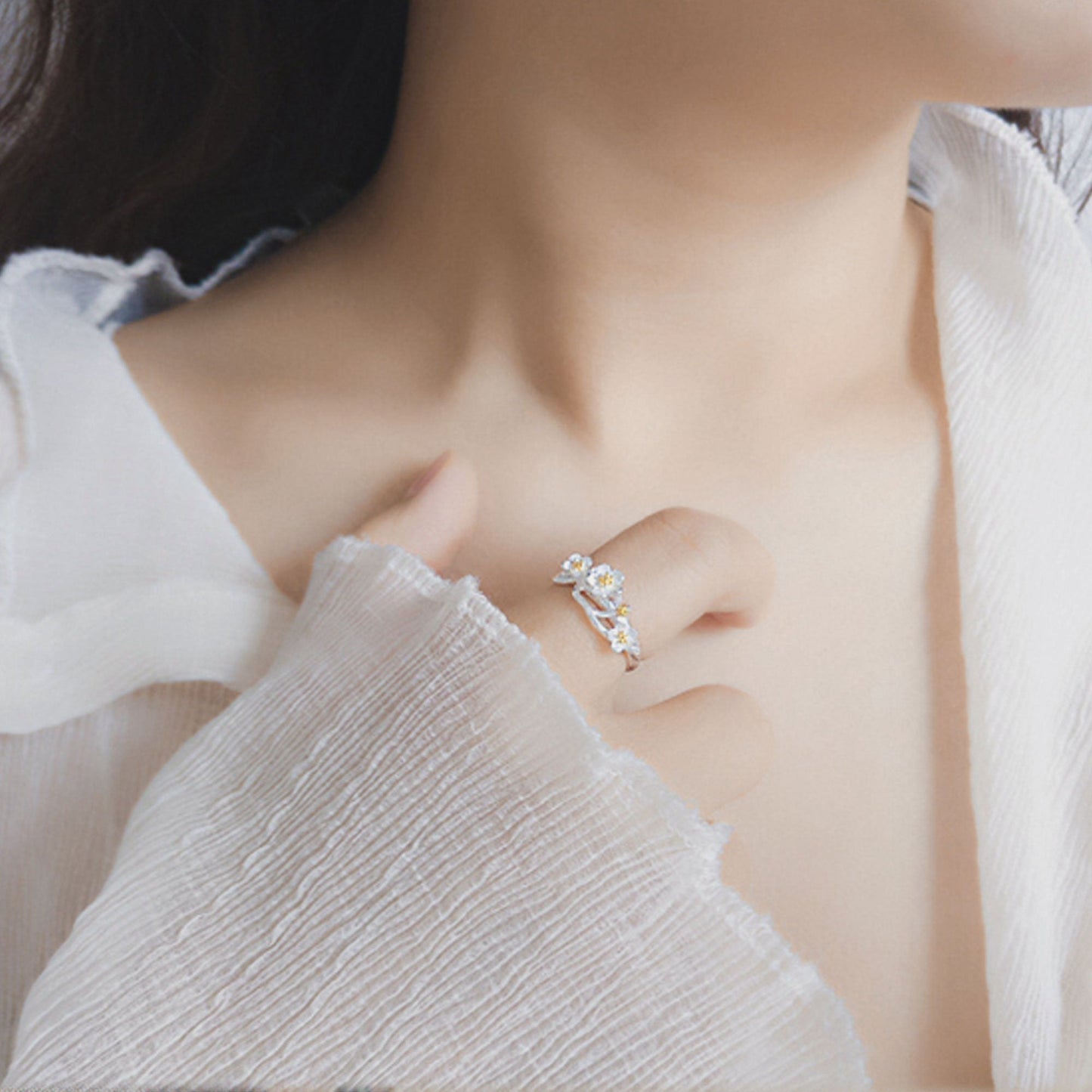 PLUM FLOWER RING