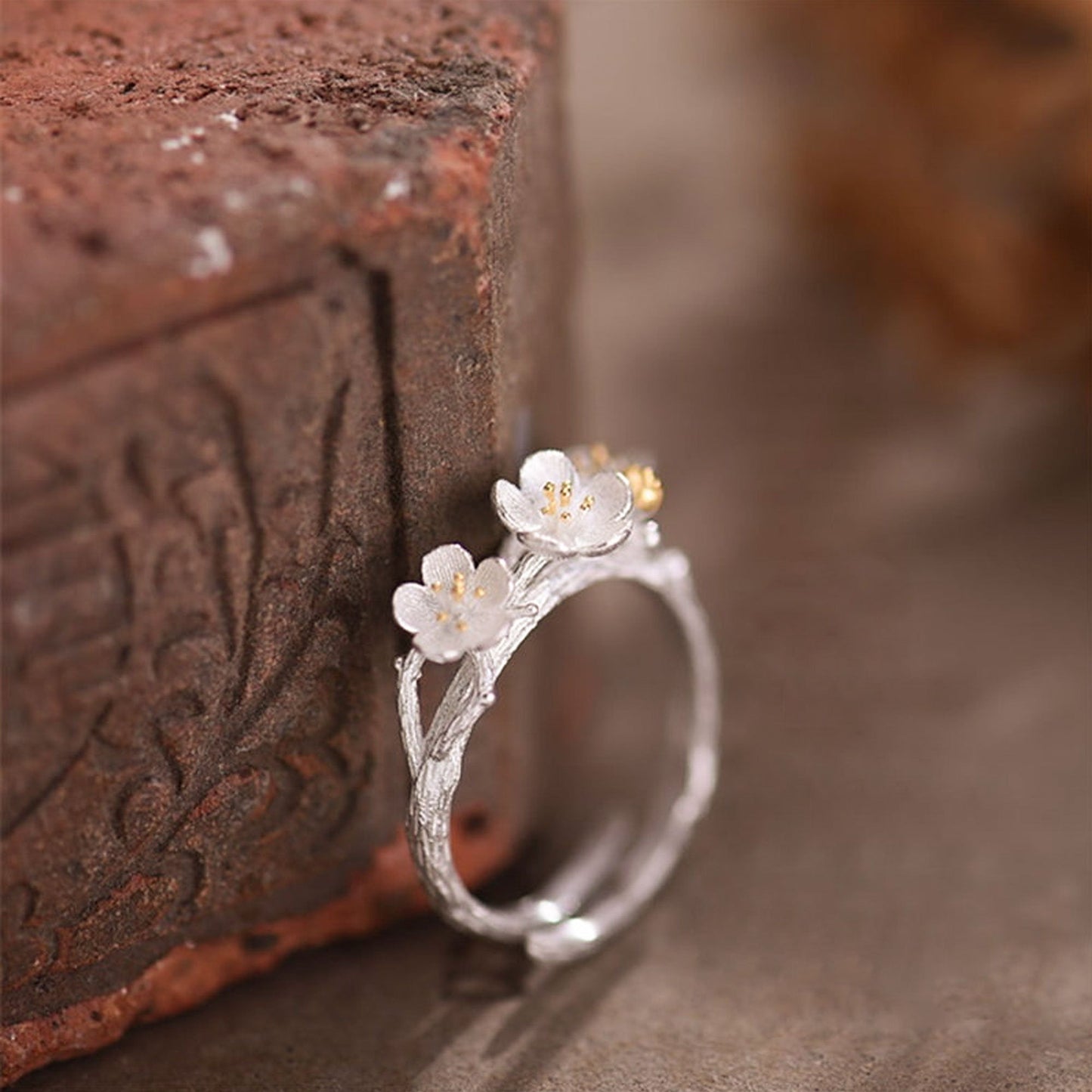 PLUM FLOWER RING