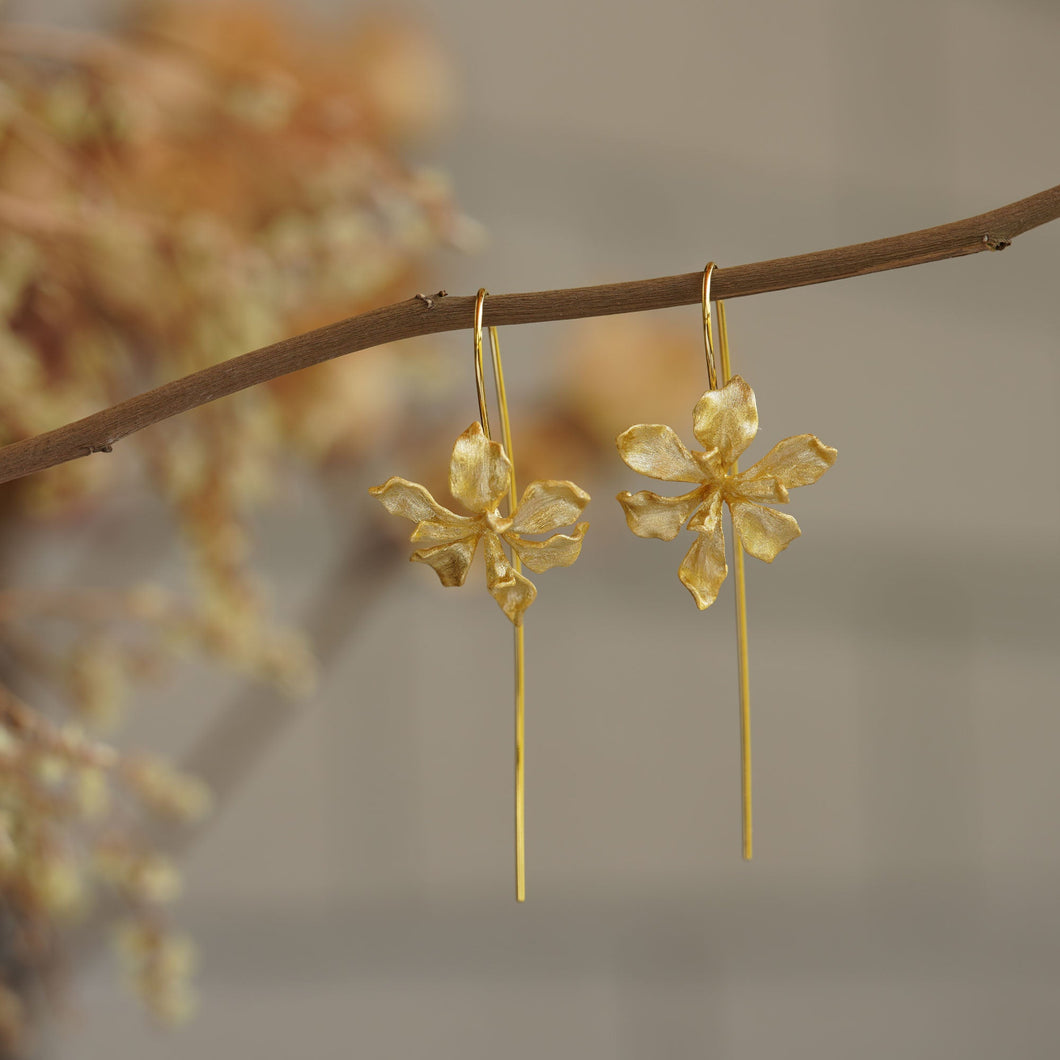 IRIS FLOWER DROP EARRINGS