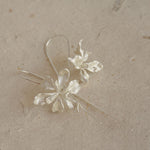Iris floral drop earrings product detail