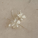 Iris floral drop earrings product detail