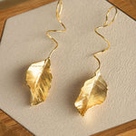 Leaf dangle earrings product detail