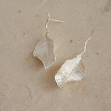 Leaf drop earrings with elegant botanical silhouette