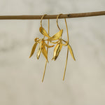 Orchid earrings with delicate flower petal design