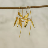 Orchid earrings with delicate flower petal design