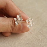 Osmanthus flower earrings with delicate blossom design