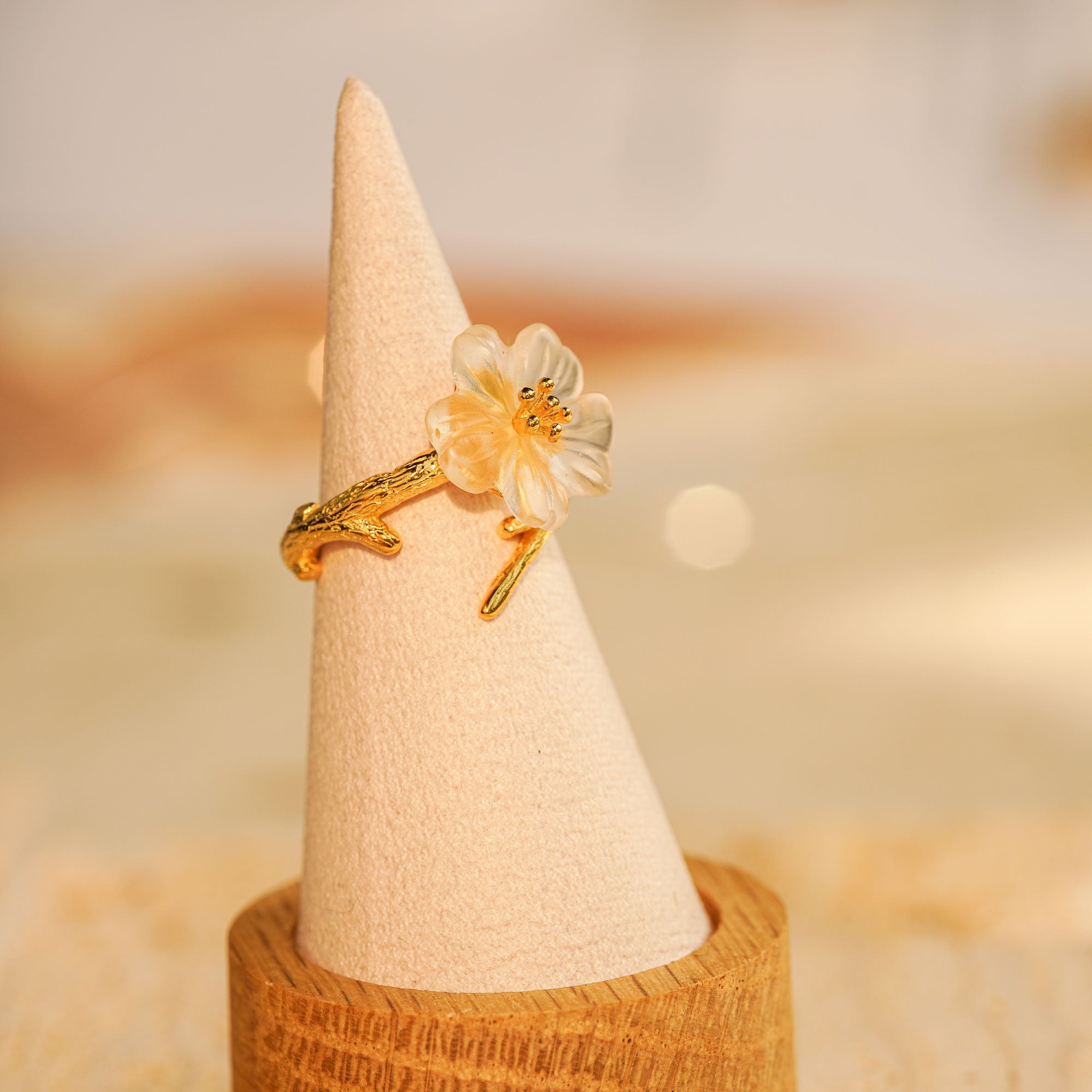 Pear blossom adjustable ring product detail