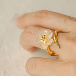 Pear blossom ring with delicate floral design