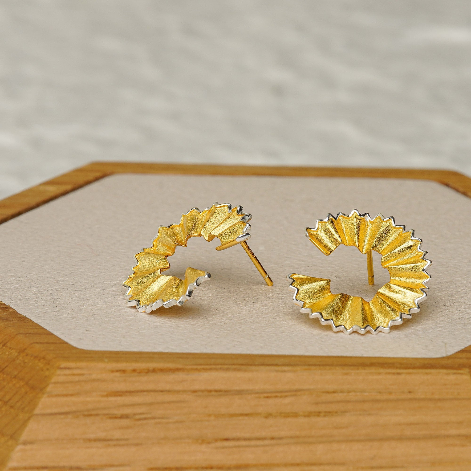Pencil earrings styled as jewelry for artists