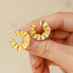 Pencil earrings with playful art inspired design