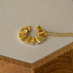Pencil pendant necklace showing chain detail