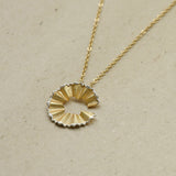 Side view of art pencil necklace pendant