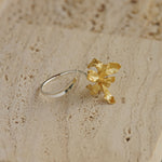 Side view of iris floral ring
